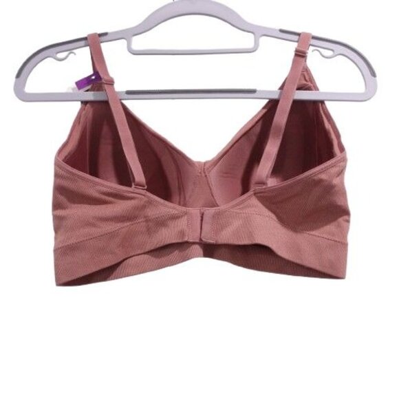 NEW Maidenform M Rib Seamless Bralette Wireless Plus Size 2XL Iced Mocha DM2303 - Picture 2 of 6